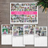 Calendrier 2023 Famille Moderne 60 Photo - Hot Rose Custom