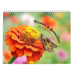 Calendrier 2023 Fleurs & Papillons Avec Psaumes Uplifiants