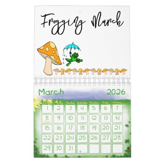Calendrier 2023 Frogging Frogging Champignons (Mar 2026)