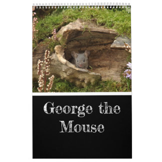 Calendrier 2023 George la souris dans une pile de logis calen