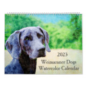 Calendrier 2023 Ghoely Weimaraner Chien propriétaire Lover ca (Protection)