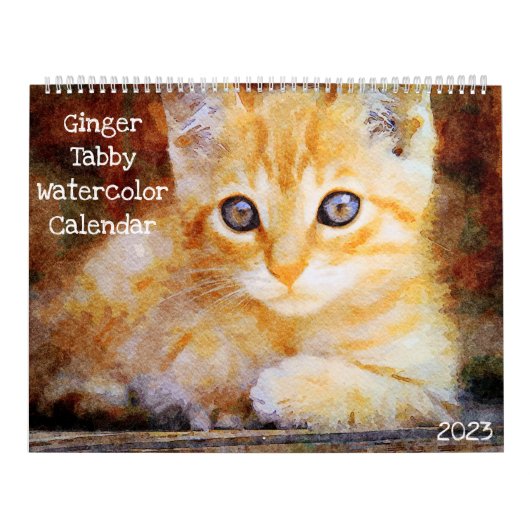 Calendrier 2023 Ginger Tabby Chat Lover Propriétaire Marmalad (Protection)
