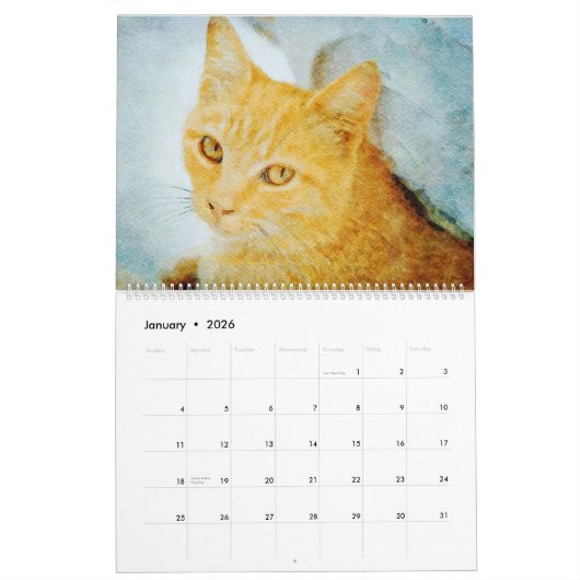 Calendrier 2023 Ginger Tabby Chat Lover Propriétaire Marmalad (Jan 2026)