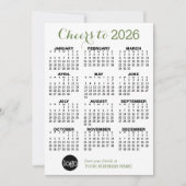 Calendrier 2023 Green White Business - Carte de va (Devant)