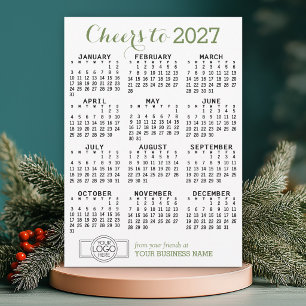 Calendrier 2023 Green White Business - Carte de va