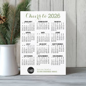 Calendrier 2023 Green White Business - Carte de va