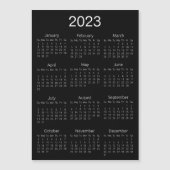 Calendrier 2023 Magnet noir et blanc simple (Devant)