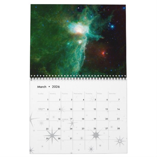 Calendrier 2023 NASA Space Nebulae Astronomy Stars (Mar 2026)