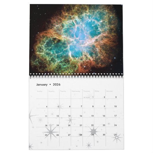 Calendrier 2023 NASA Space Nebulae Astronomy Stars (Jan 2026)