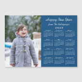 Calendrier 2023 Photo Bonne année Magnet bleu (Devant)