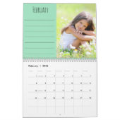 Calendrier 2023 Photo Collage Monthly Photo and Notes Seafoam (Feb 2026)