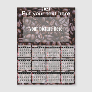 Calendrier 2023 Photo Personnalisé Fridge Magnet