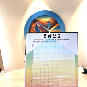 Calendrier 2023 - Poster du planificateur de lune