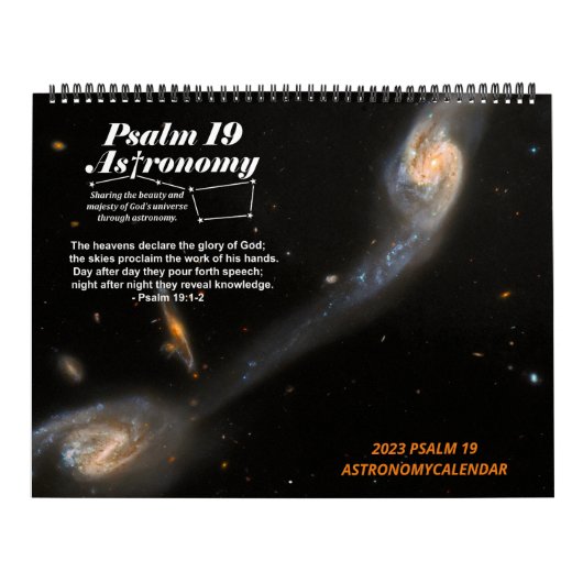 Calendrier 2023 Psaume 19 Société d'Astronomie (Protection)