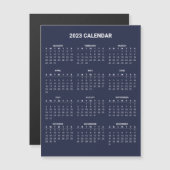 Calendrier 2023 simple mais élégant | Carte magnét (Devant / Derrière)