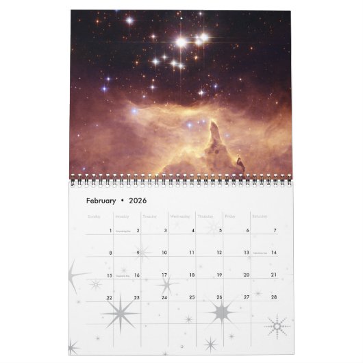 Calendrier 2023 Space Astronomy Star Clusters Universe NASA (Feb 2026)