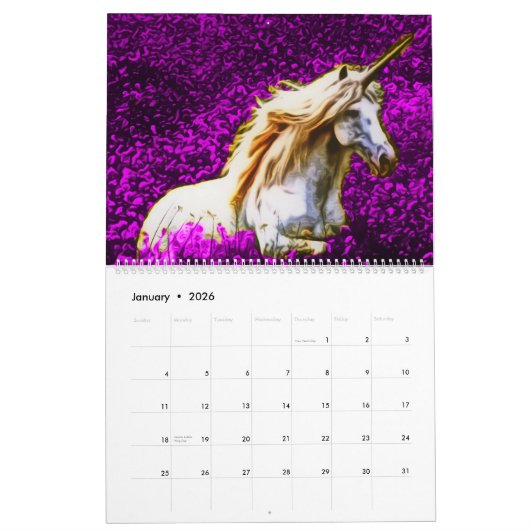 Calendrier 2023 Unicorn Dreams Airbrush Art (Jan 2026)