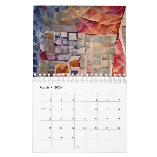 Calendrier 2023 Waiola Quilting Two Page SmallCalendar, Blanc (Mar 2026)