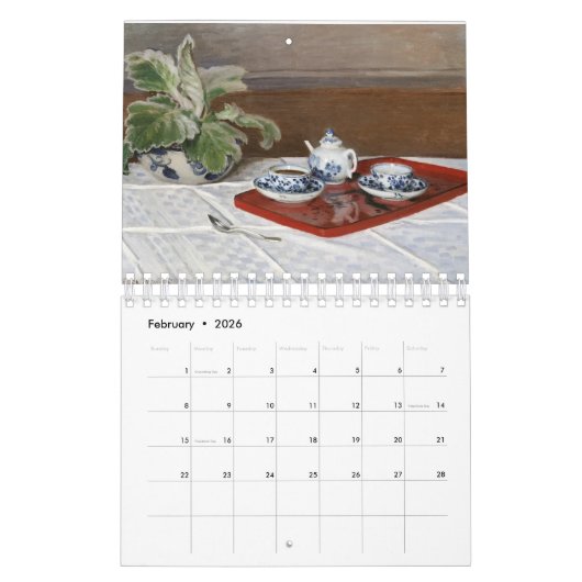 Calendrier 2024 12 MONTH CALENDAR Claude Monet paintings (Feb 2026)