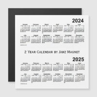 Calendrier 2024-2025 blanc 2 ans par Janz Magnet