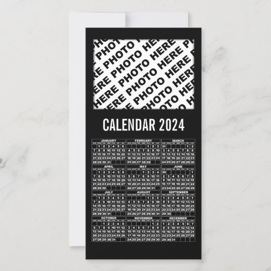 Calendrier 2024 Ajouter 1 Carte photo horizontal n (Devant)
