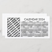 Calendrier 2024 Ajouter 1 Carte photo vertical (Devant / Derrière)