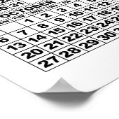 Calendrier 2024 Ajouter 3 Photos Poster Blanc 18x2 (Coin)