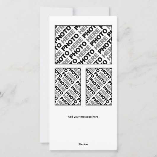 Calendrier 2024 Ajouter 4 Photos Carte Simple Noir (Dos)