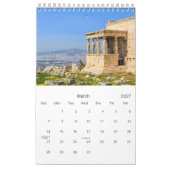 Calendrier 2024 année avec photo d'Athènes, Grèce (Mar 2027)