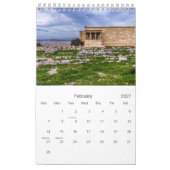 Calendrier 2024 année avec photo d'Athènes, Grèce (Feb 2027)