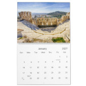 Calendrier 2024 année avec photo d'Athènes, Grèce (Jan 2027)