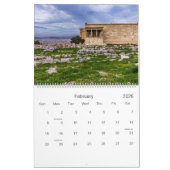 Calendrier 2024 année avec photo d'Athènes, Grèce (Feb 2026)