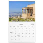 Calendrier 2024 année avec photo d'Athènes, Grèce (Mar 2026)