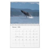 Calendrier 2024 avec baleines à bosse (Feb 2026)
