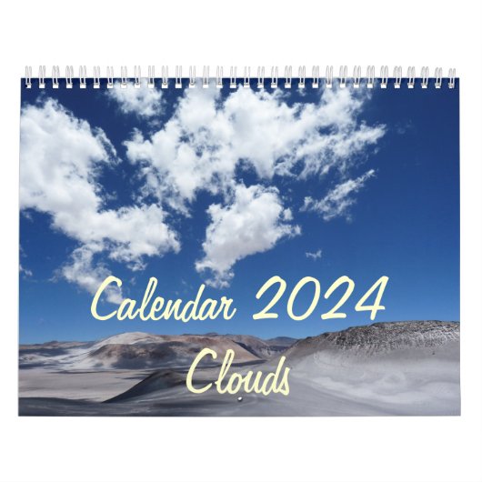 Calendrier 2024 Avec Vacances - Nuages (Protection)