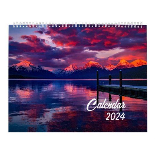 Calendrier 2024 Beau paysage Voyage de photographie (Protection)
