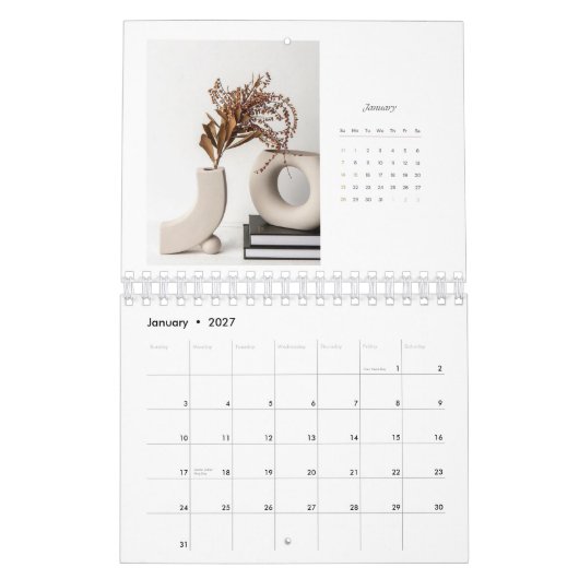 calendrier 2024 - calendrier minimaliste moderne 2 (Jan 2027)