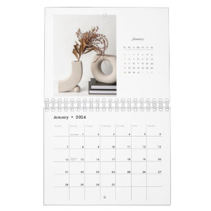 calendrier 2024 - calendrier minimaliste moderne 2
