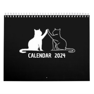 calendrier 2024 - calendrier noir et blanc 2024