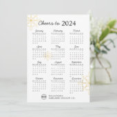 Calendrier 2024 Carte de Noël Logo Entreprise Sapi (Debout devant)