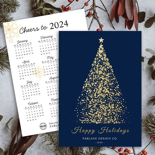 Calendrier 2024 Carte de Noël Logo Entreprise Sapi