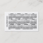 Calendrier 2024 Carte de visite horizontal blanc (Devant)