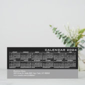 Calendrier 2024 Carte en rack d'entreprise Noir (Debout devant)