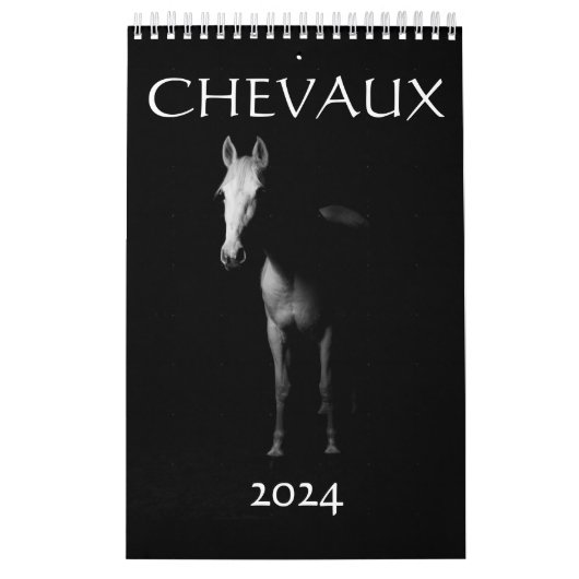 Calendrier 2024 chevaux France (Protection)