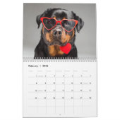 Calendrier 2024 Chiens de 12 mois personnalisés portant des l (Feb 2026)