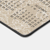 Calendrier 2024 dentelle florale Kraft photo (Coin)