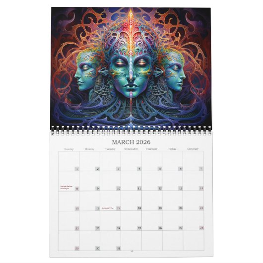 Calendrier 2024 Dimensions Visionnaires 7 Art Surreal (Mar 2026)