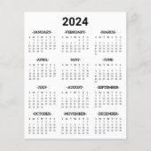 Calendrier 2024 En bref Feuille de papier (Devant)