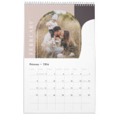 Calendrier 2024 Famille Minimal Arch Photos Modèle élégant (Feb 2026)