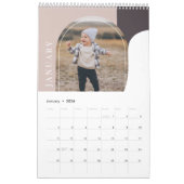 Calendrier 2024 Famille Minimal Arch Photos Modèle élégant (Jan 2026)
